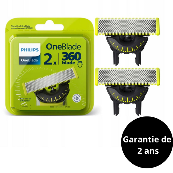 Lames PHILIPS One blade 360° Pack de 2 - QP420/50