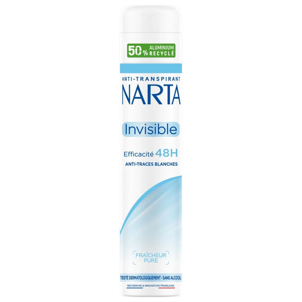 Narta Déodorant Invisible Anti-Traces Blanches 48H - 200 ml