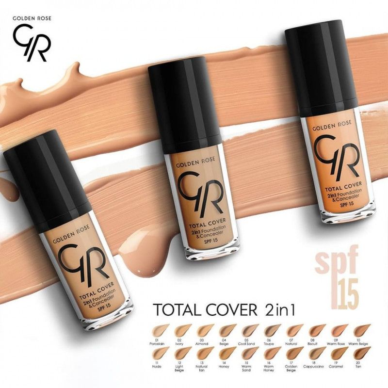 FOND DE TEINT ET CORRECTEUR TOTAL COVER 2 IN 2 GOLDEN ROSE 08