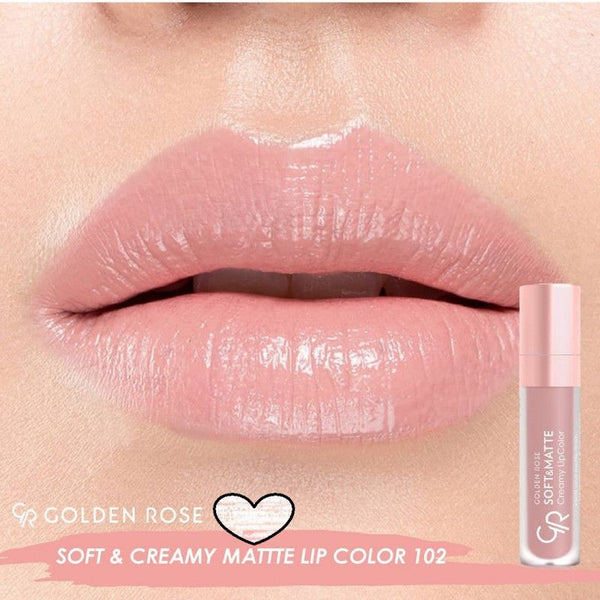 GLOSS CREAMY SOFT & MATTE GOLDEN ROSE 102