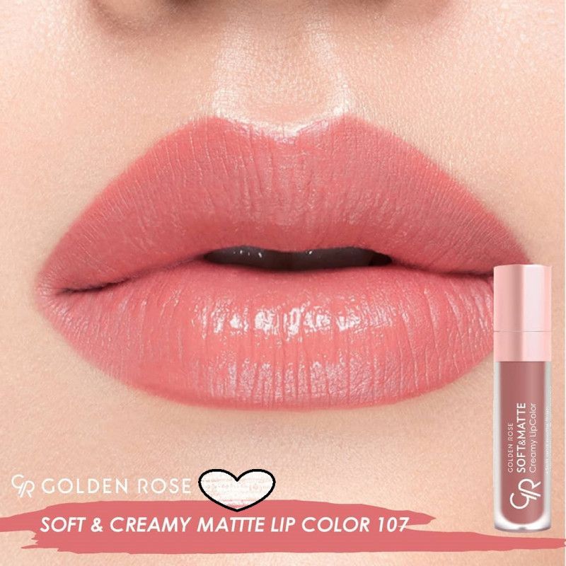 GLOSS CREAMY SOFT & MATTE GOLDEN ROSE 107