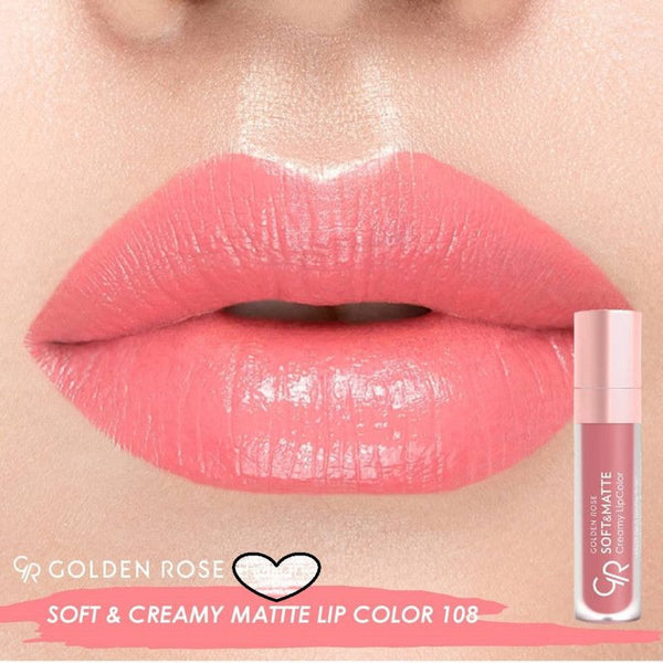 GLOSS CREAMY SOFT & MATTE GOLDEN ROSE 108