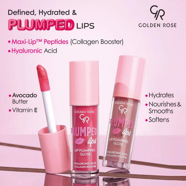 Golden Rose Plumped Lips Lip Plumping Gloss - 4.70 ml