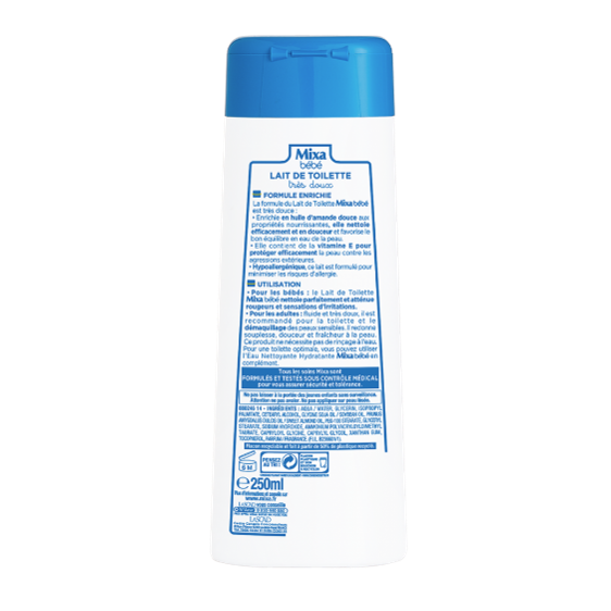 Mixa Bébé Lait de Toilette Très Doux 250ml