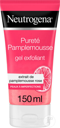 Neutrogena Pureté Pamplemousse Rose Gel Exfoliant Peaux À Imperfections Tube 150ml