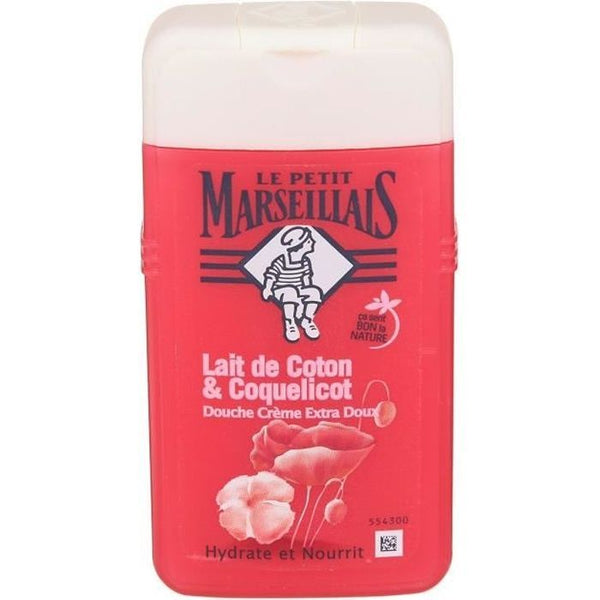 Le Petit Marseillais Douche Crème Extra Doux Lait de Coton et Coquelicot 250ml