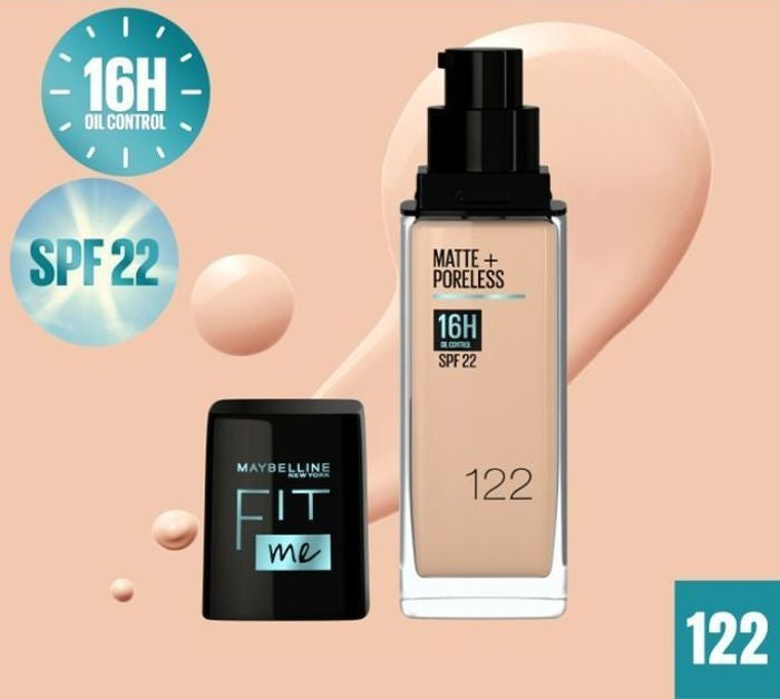 Maybelline - Fond de Teint Fit Me Matte & Poreless N° 122