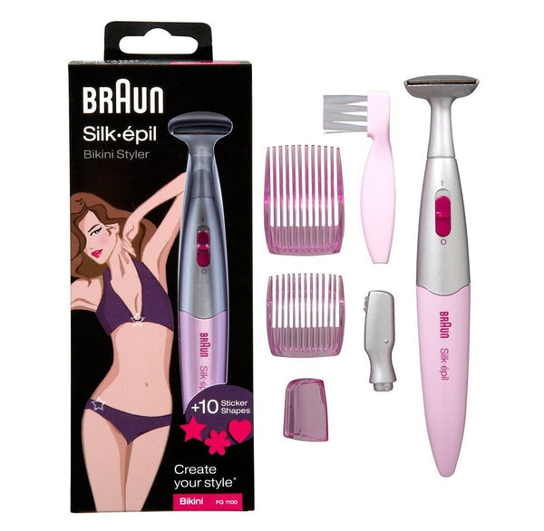 Braun Silk-épil Bikini Styler FG1100 Rose Et 4 Accessoires