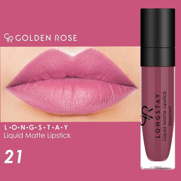 ROUGE A LEVRES LIQUIDE LONGUE TENUE GOLDEN ROSE 21