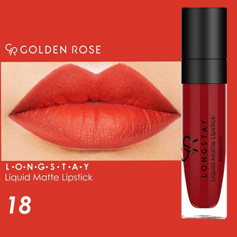 ROUGE A LEVRES LIQUIDE LONGUE TENUE GOLDEN ROSE 18