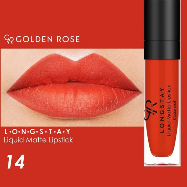 ROUGE A LEVRES LIQUIDE LONGUE TENUE GOLDEN ROSE 14