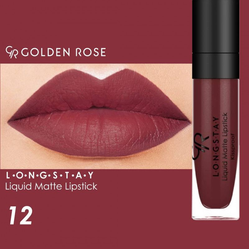 ROUGE A LEVRES LIQUIDE LONGUE TENUE GOLDEN ROSE 12