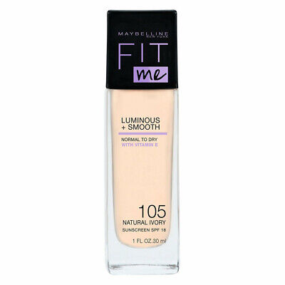 MAYBELLINE FIT ME LUMINOUS + SMOOTH Foundation 105 Natural Ivory 30ml