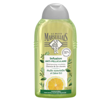 Micellar Shampoo Anti-Dandruff Infusion Essential Oils and Citron Organic Le Petit Marseillais 250 ml