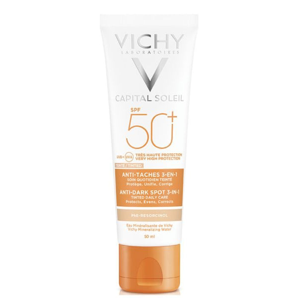 Vichy Capital Soleil Soin Anti-Taches Teinté 3en1 SPF50+ Tous Types de Peaux | 50ml