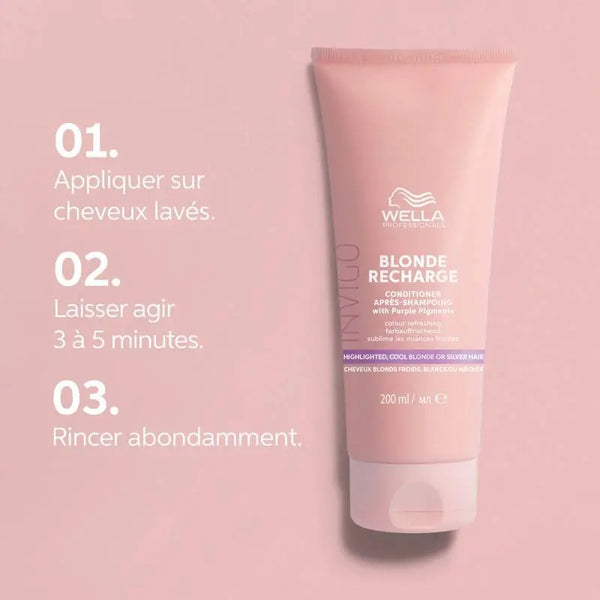 Après-shampoing raviveur de couleur Blonde recharge Invigo 200ml Wella professionals