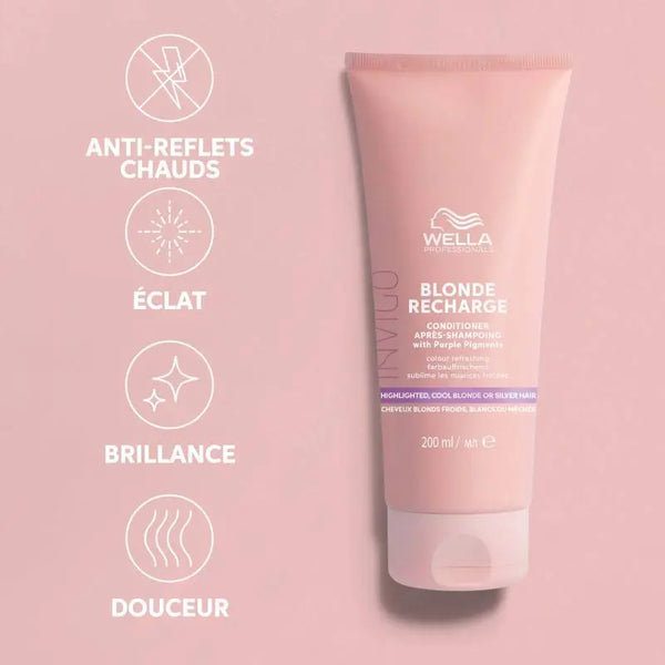 Après-shampoing raviveur de couleur Blonde recharge Invigo 200ml Wella professionals