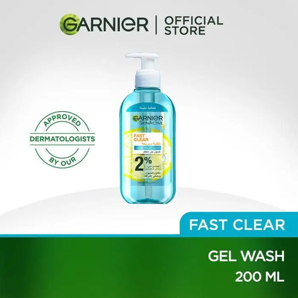 Garnier SkinActive Fast Clear - Gel nettoyant quotidien 3 en 1 Anti Acné - 200ml Garnier