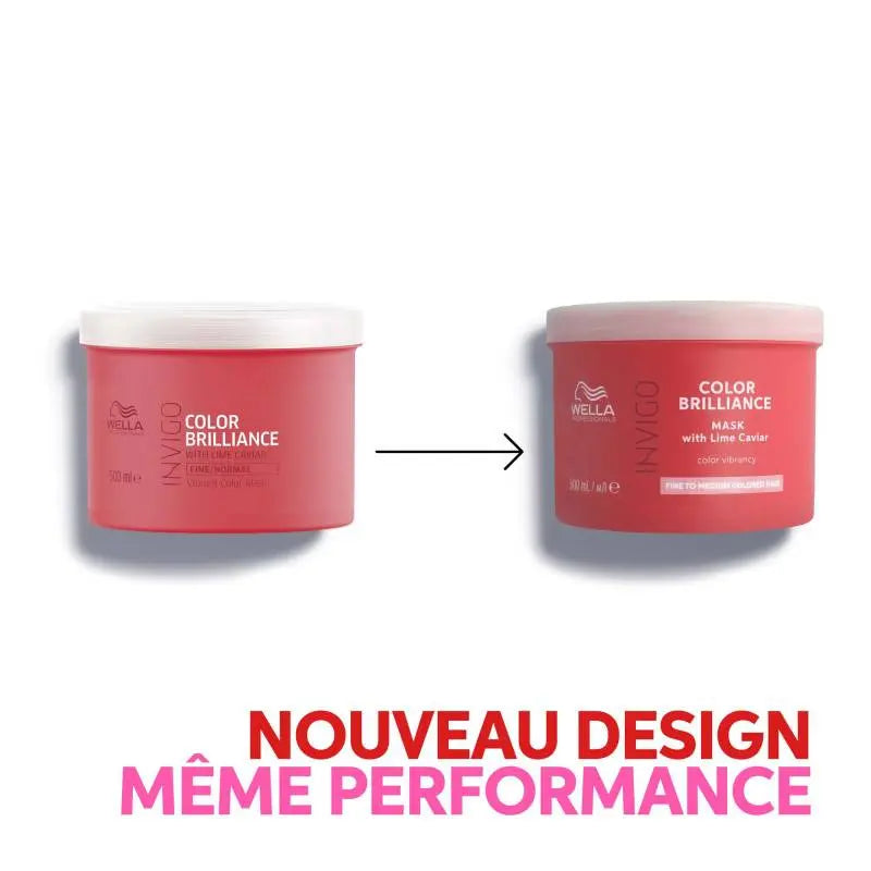 Masque couleur éclatante cheveux fins à moyens 500ml Wella professionals