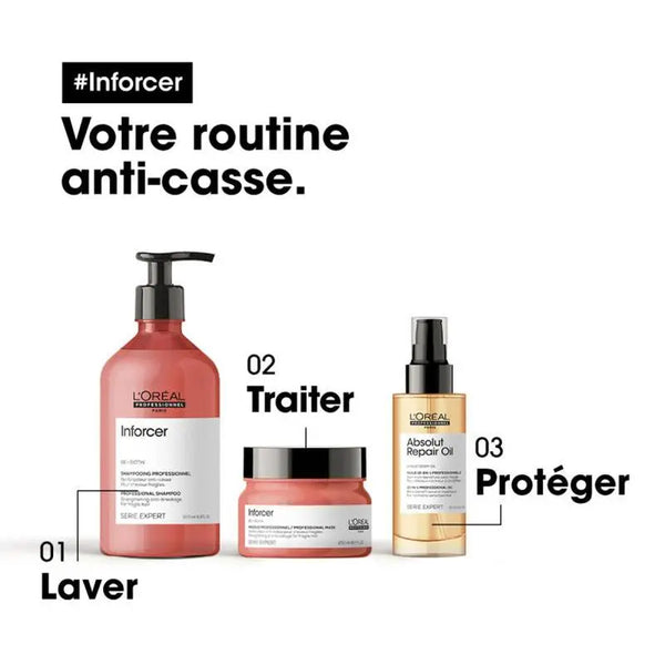 Shampoing cheveux abîmés et secs Inforcer 500ml L'oréal professionnel