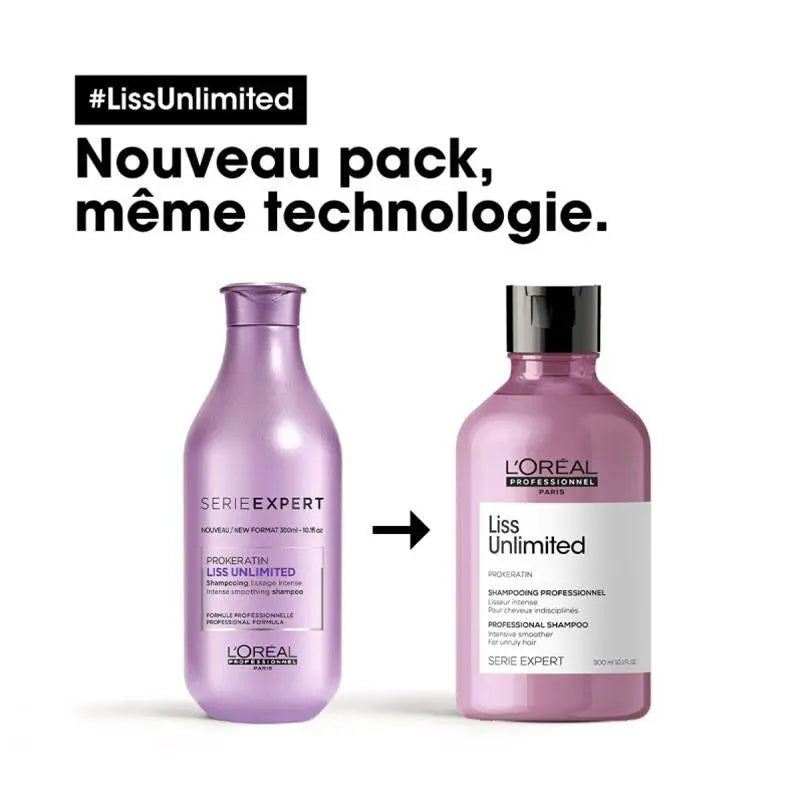 Shampoing lisseur intense Liss Unlimited 300ml L'oréal professionnel